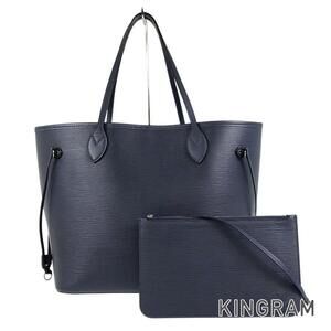 Louis Vuitton Epi Neverfull Indigo Blue Leather Tote Bag sng